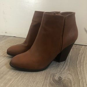 Brown Leather Booties
